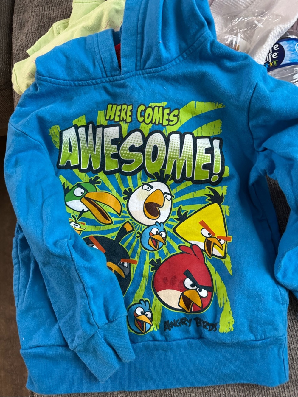 Angry Birds Kids' Blue 'Here Comes Awesome!' Hoodie